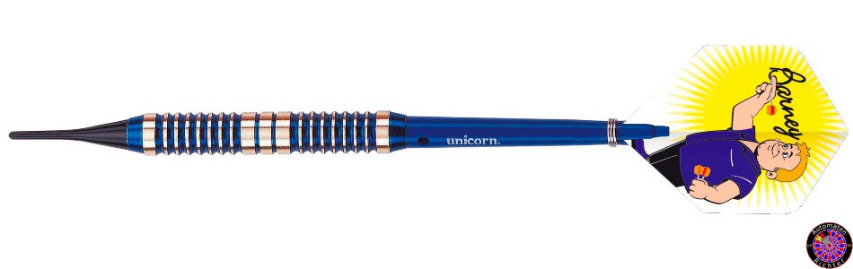 Soft Dartpfeil Set Unicorn - Barney Brass Blau
